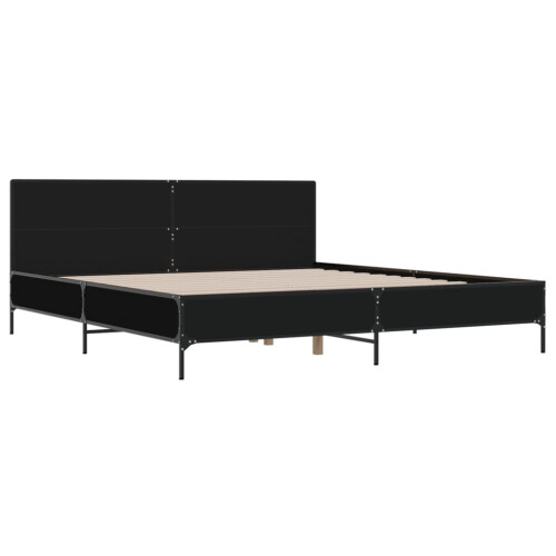 Berkfield Bed Frame without Mattress Black 200x200 cm 2