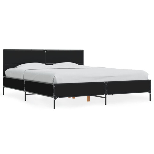 Berkfield Bed Frame without Mattress Black 150x200 cm King Size 1
