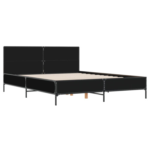 Berkfield Bed Frame without Mattress Black 150x200 cm King Size 2