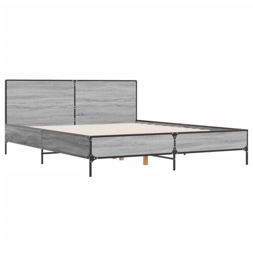Berkfield Bed Frame without Mattress Grey Sonoma 135x190 cm Double 2