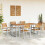 Berkfield Garden Dining Set 7 pcs Grey Solid Acacia Wood 4
