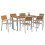 Berkfield Garden Dining Set 7 pcs Grey Solid Acacia Wood 3