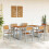 Berkfield Garden Dining Set 7 pcs Grey Solid Acacia Wood 4