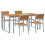 Berkfield Garden Dining Set 5 pcs Grey Solid Acacia Wood 2