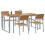 Berkfield Garden Dining Set 5 pcs Grey Solid Acacia Wood 3