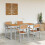 Berkfield Garden Dining Set 5 pcs Grey Solid Acacia Wood 4