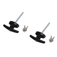 2Pcs Assorted Color T Handle Lock Cam for Power and Toolbox Cabinets