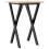 Berkfield Dining Table X-Frame 50x50x75 cm Solid Wood Pine and Steel 2