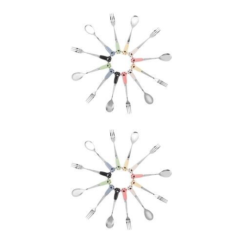 24Stk Ergonomische Tierfutterlöffel Mit Langem , , Bunt