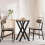 Berkfield Dining Table X-Frame 50x50x75 cm Solid Wood Pine and Steel 3
