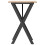 Berkfield Dining Table X-Frame 50x50x75 cm Solid Wood Pine and Steel 5