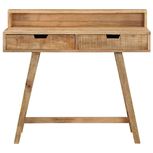 Berkfield Desk 100x45x90 cm Solid Rough Mango Wood 1