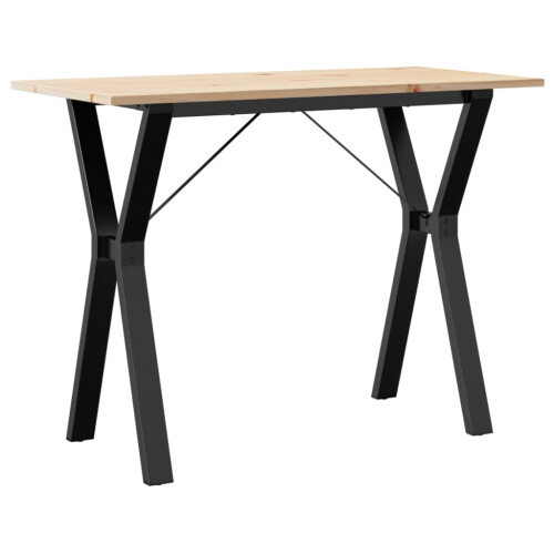 Berkfield Dining Table Y-Frame 100x50x75 cm Solid Wood Pine and Steel 1