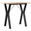 Berkfield Dining Table Y-Frame 80x50x75 cm Solid Wood Pine and Steel 2
