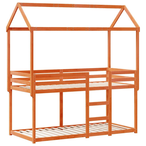 Berkfield Bunk Bed without Mattress Wax Brown 80x200 cm Solid Wood Pine 2