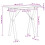 Berkfield Dining Table Y-Frame 80x50x75 cm Solid Wood Pine and Steel 6