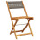 Berkfield 3 Piece Bistro Set Grey Polypropylene and Solid Wood 5