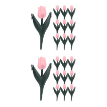 20Stk Wetterfester Gartenzaun PVC Mit Design Pink Für