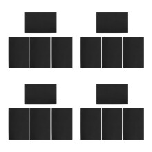 16Pièces Blanks Aluminium Noires Pour Étiquettes Gravées Bijoux