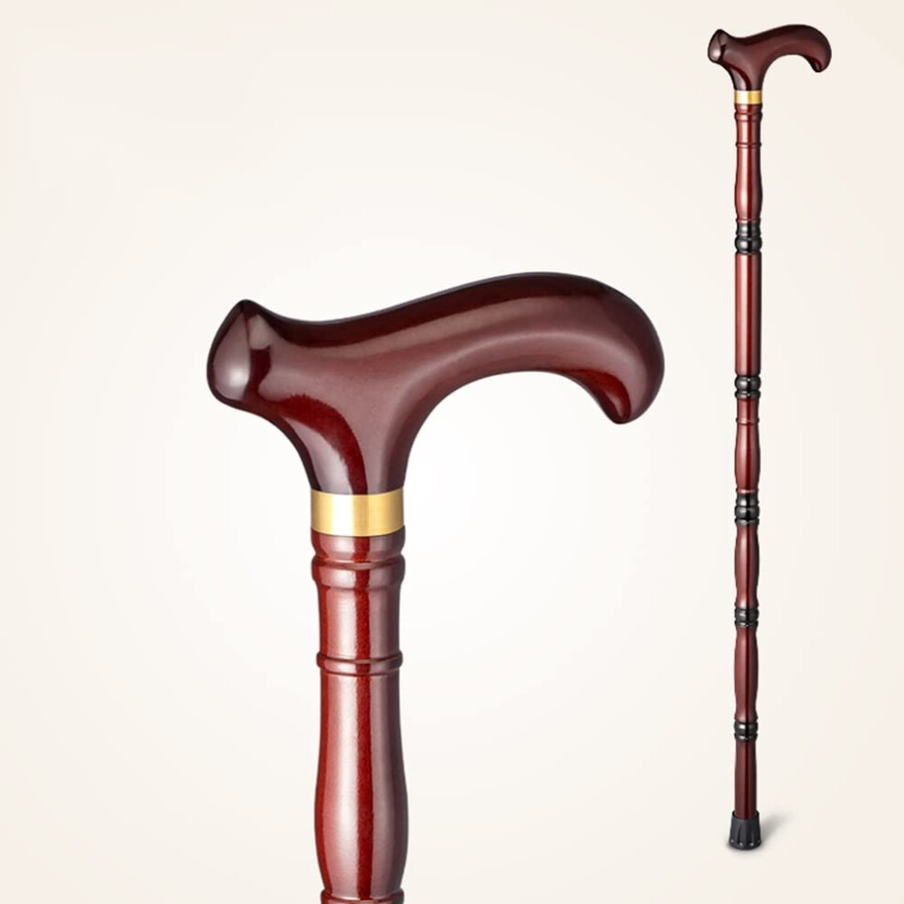Wooden Walking Cane for Men 80CM, AntiSlip Rubber Tip, Durable Wooden Shaft, Stable Support Gift
