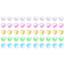 Set Of 2 Nail Rhinestones Jewellery Making Charms Heart For Nails