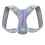 Adjustable Posture Corrector and Back Support Belt for Better Alignment, Unisex Breathable Gray Purple Small 1