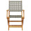 Berkfield 3 Piece Bistro Set Grey Poly Rattan and Solid Wood 4