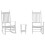 Berkfield Rocking Chairs 2pcs with Foldable Table White Solid Wood Poplar 2
