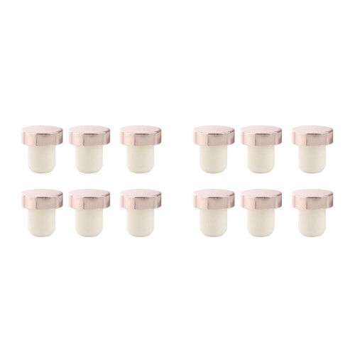 12Pcs Lightweight Golden T-Shape Stoppers Sealing Caps