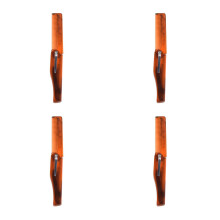4Pcs Brown Foldable Pocket Comb for Men Travel Hair and Beard Grooming