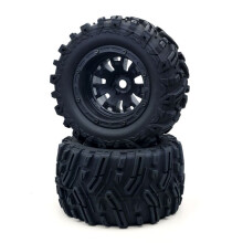 MX-07 2 PièCes 188Mm Pneu Roue Pneu 8752 8753 pour ZD Racing MX-07 MX07 MX 07 1/7 RC Voiture PièCes de Rechange Accessoires, Noir