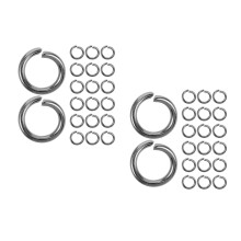 200Pcs Silver Metal Split Rings Bright Finish for Jewelry DIY