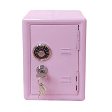 Kids Safe Box Metal Coin Bank Safe with Key and Combination Lock, Durable Dual Lock Design, Reusable Gift for Boys Girls (Color A)