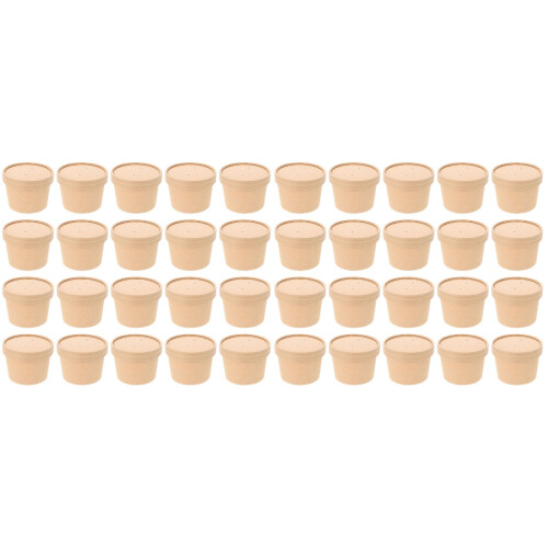 100Sets Khaki Ice Cream Perfect for Cold Food