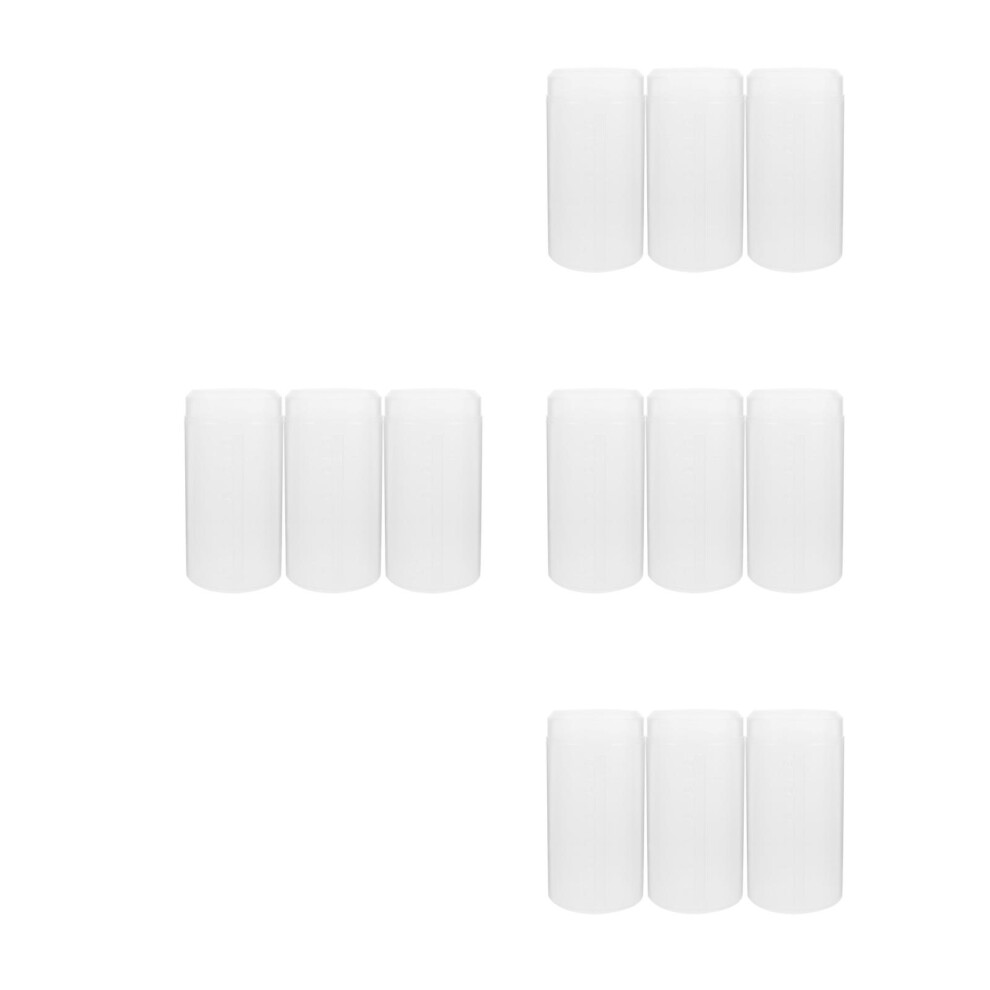 Totority 12Pcs Portable Retractable Makeup Brush Holders Clear Plastic Storage