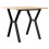 Berkfield Dining Table Y-Frame 80x80x75 cm Solid Wood Pine and Steel 2