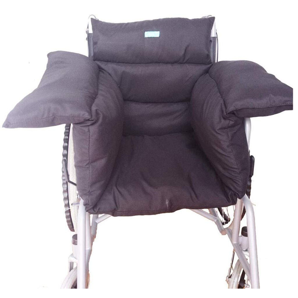 Pressure Relief Wheelchair Cushion with Ergonomic Back Support and Durable Washable Cover