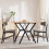 Berkfield Dining Table Y-Frame 80x80x75 cm Solid Wood Pine and Steel 3