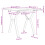 Berkfield Dining Table Y-Frame 80x80x75 cm Solid Wood Pine and Steel 6
