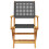 Berkfield 3 Piece Bistro Set Black Poly Rattan and Solid Wood 4