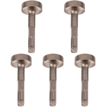 5Pcs Heavy-Duty Silver Steel Hammer Drill Ground Rod Driver