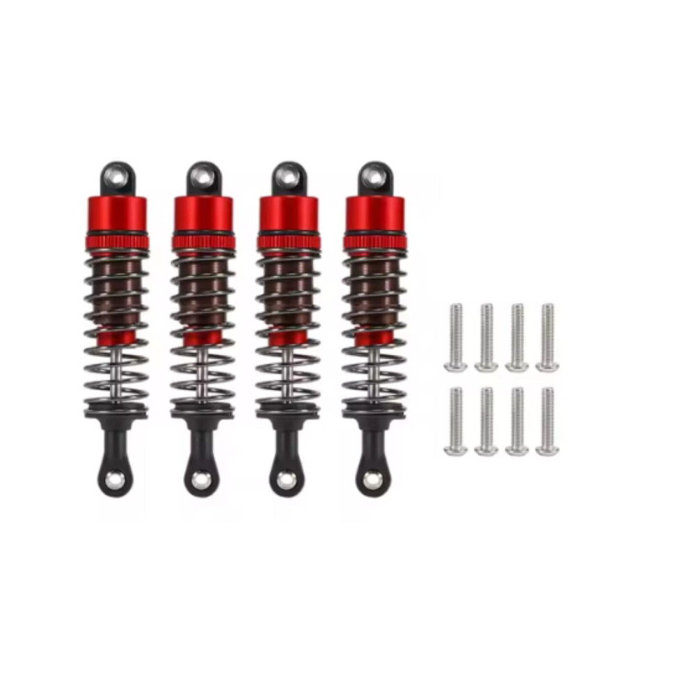 4Pcs 85Mm Rc Shock Absorbers Aluminum Oil Filled Adjustable Damping Shocks For 1/10 Rc Cars Red 9351714820295