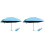 2Pcs Portable Foldable Umbrellas with Capsule Case Sky Blue Anti-Uv 1