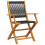 Berkfield 3 Piece Bistro Set Black Polypropylene and Solid Wood 3