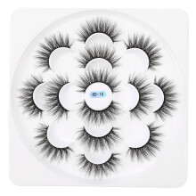 Black Curly False Lashes Natural Makeup Accessory for Girls
