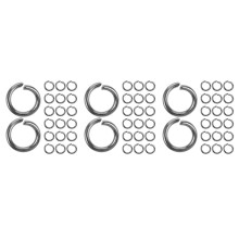 300Pcs Silver Electroplated Iron Jewelry Making Open Rings for Crafts