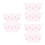 300Pcs Compact Pink Eyebrow Brush Mini Lash Separator Makeup Comb 1