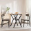 Berkfield Dining Table Y-Frame 70x70x75.5 cm Solid Wood Pine and Steel 3