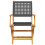 Berkfield 3 Piece Bistro Set Black Poly Rattan and Solid Wood 4