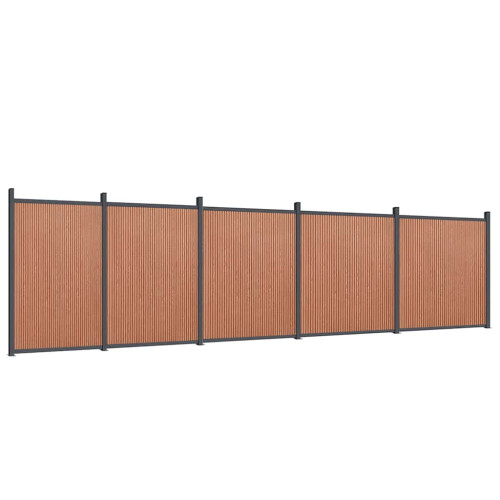 Berkfield Fence Panel Brown 872x186 cm WPC 1